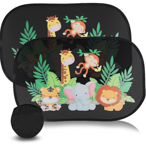 Kal-Pare Soleil Voiture Bébé, 2 Pièces Pare Soleil Voiture, 48 X 30 Cm Protection Uv/Chaleur, Sac De Rangement Fourni, Pare Soleil Voiture Arriere Adsorption De Film Électrostatique