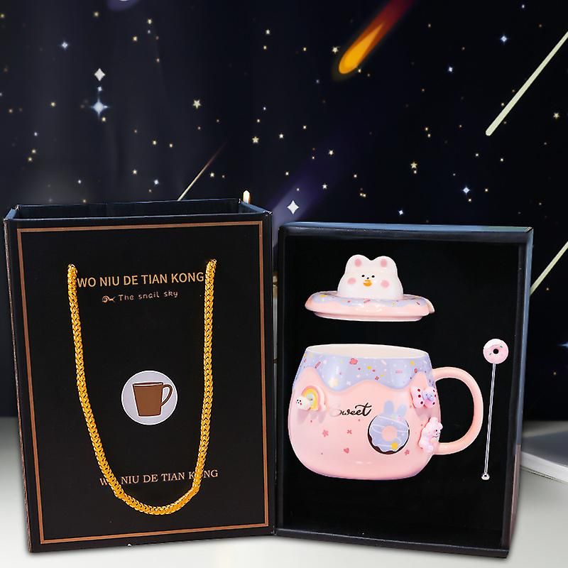 Mug Donut 2 Pices Rose