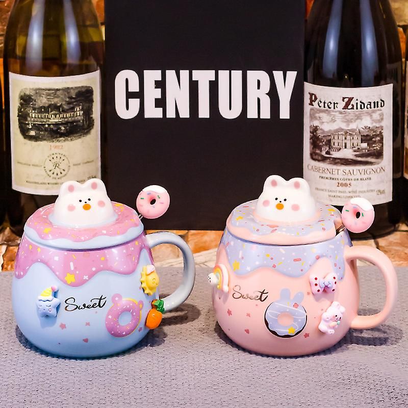 Mug Donut 2 Pices Rose - 2