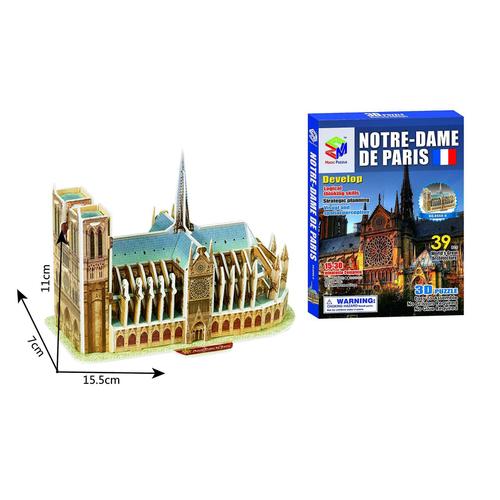 Modèle Architectural De Célèbre Mondiale En Carton 3d Puzzle En Trois Dimensions Bricolage Créatif Pour Enfants Jouets Assemblés Notre Dame De Paris