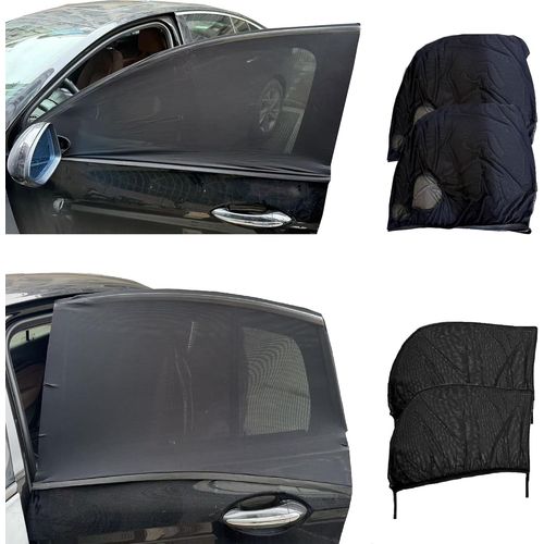 Kal-Pare Soleil Voiture Bébé,4 Pièces Chaussette Pour Enfants Et Animaux, Bloquer Les Rayons Uv Anti Moustiquaire,Taille Universelle Pour Plupart Des Voitures