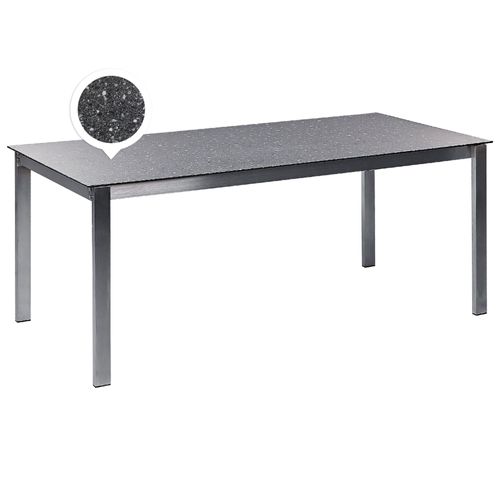 Table De Jardin 180 X 90 Cm Verre Noir Cosoleto