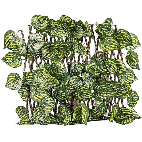 Feuilles De Treillis Artificiels Extensibles Pour Jardin Extérieur, Panneau De Commande De Clôture De Confidentialité - Feuille De Pastèque