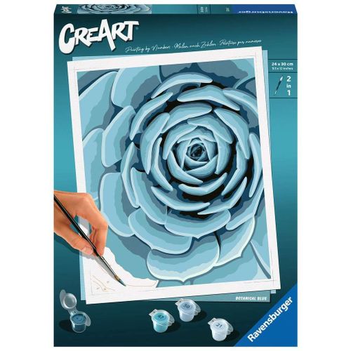 Peinture Par Numéros Ravensburger Creart 24x30 Cm Fleur Bleue