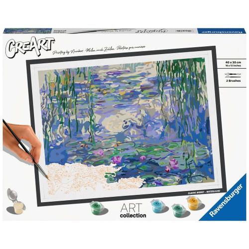 Peinture Par Numéros Ravensburger Creart Grand Format 30 X 40 Cm Claude Monet Tableau Les Nymphéas Art Collection