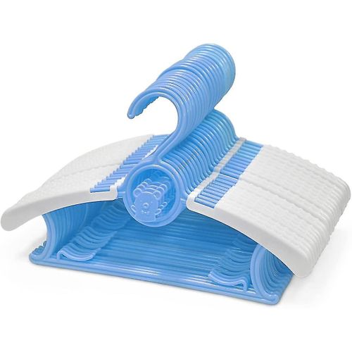 Cintres Pour Enfants Pour Vêtements, Paquet De 20 Cintres Pour Enfants 3 En 1 En Plastique Léger Réglable 11'-14' Antidérapant Et Extensible Conçu Idéal Pour Les Nourrissons