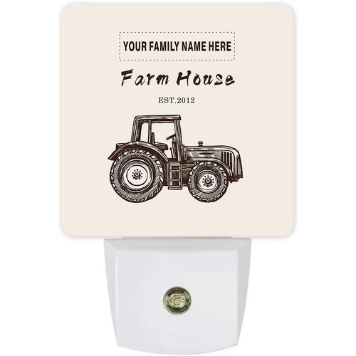 Veilleuses Led À Brancher En Forme De Tracteur De Ferme, Du Crépuscule À L'aube, Pour Salon, Chambre À Coucher, Cuisine, Style Rustique De Ferme