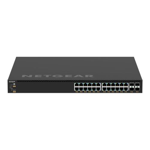 NETGEAR M4350-24G4XF - Commutateur - C3 - Géré - 24 x 10/100/1000 (PoE+) + 4 x SFP+ - flux d'air de l'avant vers l'arrière - Montable sur rack - PoE+ (720 W)