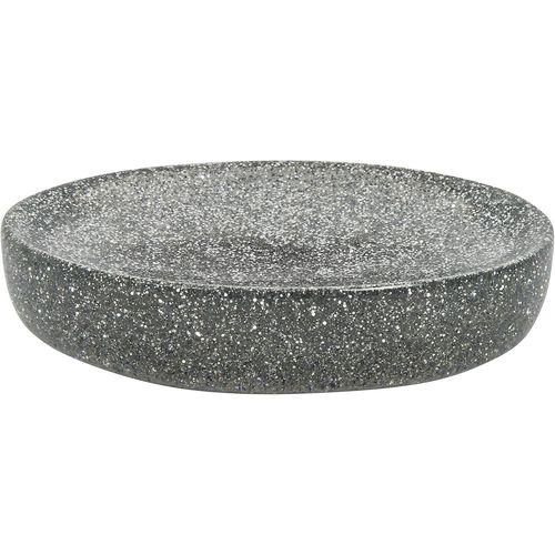 KAL-Porte-Savon Sur Pied Avec Paillettes Argentées, 2,4 X 13,8 X 10,4 Cm