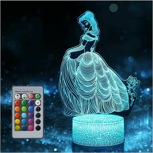 Veilleuse Stitch, LED 3D 16 couleurs avec télécommande, lampe de table pour  cadeaux de Noël, décoration de chambre d'enfant, cadeaux de vacances