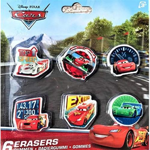 Lot De 6 Petites Gommes Disney Cars