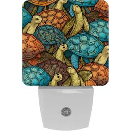 Veilleuses Colorées En Forme De Tortue De Mer, Veilleuse À Capteur Automatique À Brancher, Idéale Pour Le Sommeil, Pour Enfants Et Adultes, Automatique Du Crépuscule À L'aube