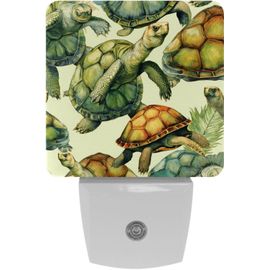 Veilleuses En Forme De Tortue De Mer, Veilleuse À Capteur Automatique À Brancher, Idéale Pour Le Sommeil, Pour Enfants Et Adultes, Automatique Du Crépuscule À L'aube