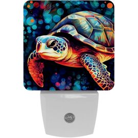 Veilleuses En Forme De Tortue De Mer, Veilleuse À Capteur Automatique À Brancher, Idéale Pour Le Sommeil, Pour Enfants Et Adultes, Automatique Du Crépuscule À L'aube