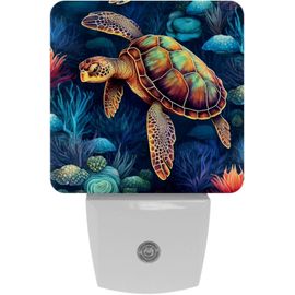 Veilleuses Esthétiques En Forme De Tortue, Veilleuse À Capteur Automatique À Brancher, Idéale Pour Le Sommeil, Pour Enfants Et Adultes, Automatique Du Crépuscule À L'aube