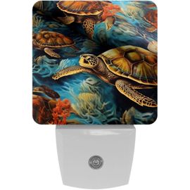 Veilleuses Esthétiques En Forme De Tortue, Veilleuse À Capteur Automatique À Brancher, Idéale Pour Le Sommeil, Pour Enfants Et Adultes, Automatique Du Crépuscule À L'aube