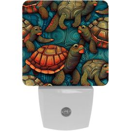 Belles Veilleuses En Forme De Tortue, Veilleuse À Capteur Automatique À Brancher, Adaptée Au Sommeil Pour Enfants Et Adultes Automatique Du Crépuscule À L'aube