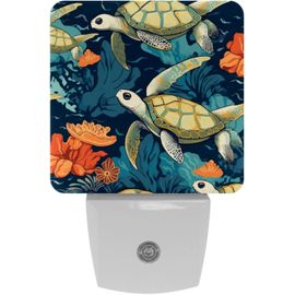 Veilleuses Esthétiques En Forme De Tortue, Veilleuse À Capteur Automatique À Brancher, Idéale Pour Le Sommeil, Pour Enfants Et Adultes, Automatique Du Crépuscule À L'aube