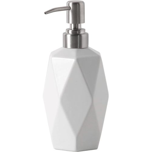 KAL-Fun Elements Distributeur De Savon Liquide En Porcelaine Pour Cuisine, Salle De Bain, Toilettes 350 Ml (Blanc)