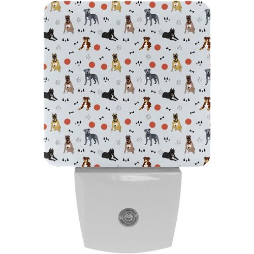 Veilleuse À Led Avec Capteur Automatique, Patte De Chien Carrée, Veilleuse Automatique Du Crépuscule À L'aube, Pour Chambre À Coucher, Chambre D'enfant, Couloir