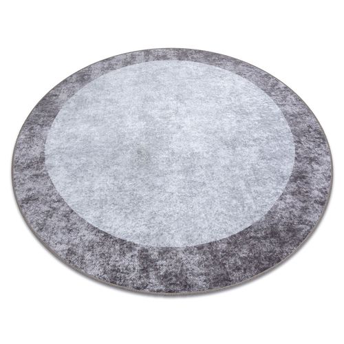 Cercle 80 Cm Tapis Lavable Miro 51648.803 Cercle Marbre Antidérapant - Gris Foncé