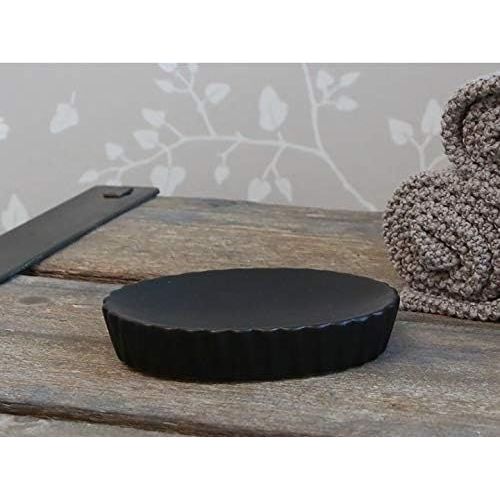 KAL-Distributeur De Savon Diamant/Relief H15Cm Porcelaine Savon Pompe Soapdish Shabby Design - Porte-Savon Diamant Noir