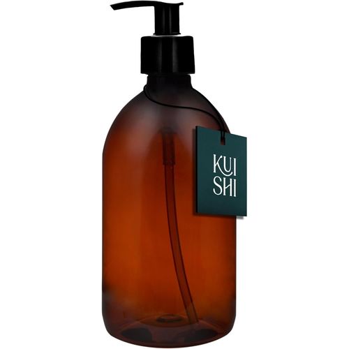 KAL-Flacone Con Dosatore Per Sapone In Plastica, Color Ambra Marrone, Plastica, Ambra, X1 500Ml