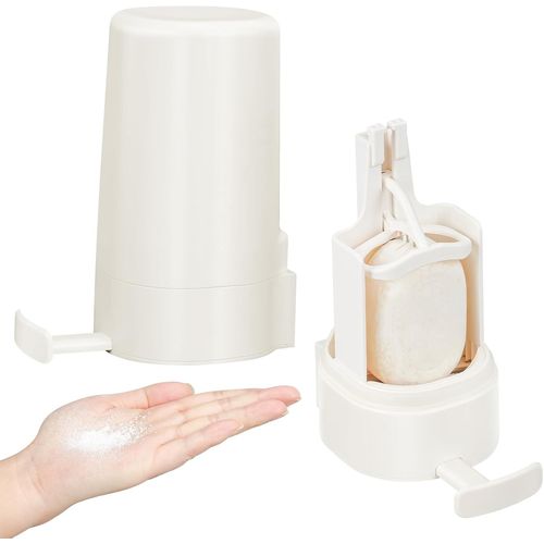 KAL-Moulin À Savon Fixe, Porte-Savon, Sans Perçage, Distributeur De Savon Solide, Distributeur De Savon Pour Les Mains Solides, Broyeur À Savon Sec Et Dur, Broyeur À Savon Pour Salle De Bain