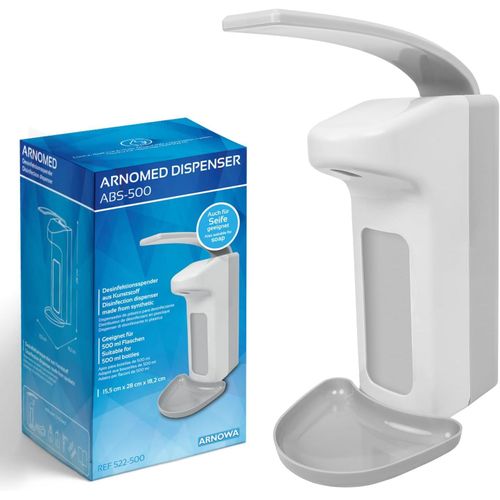 KAL-1 Distributeur De Désinfectant En Plastique, Distributeur De Désinfectant Pour 500Ml, Distributeur De Savon Automatique, Distributeur De Savon Blanc Pour Fixation Murale Porte Savon Liquide