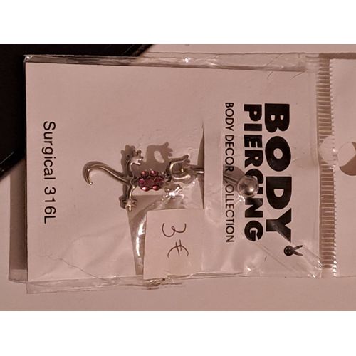 Neuf Piercing Nombril Lézard Strass