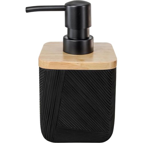 KAL-Distributeur De Savon Noir 7,8 X 15 Cm