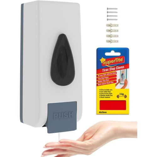 KAL-Distributeur Savon Mural Sans Percage - Porte Savon Mural - Distributeur De Savon Mural Pour Douche - Distributeur Gel Douche Mural - Distributeur Shampoing Et Gel Douche