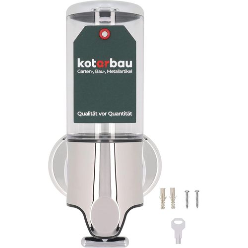 KAL-® Distributeur De Savon Mural En Pvc Chromé 100 Mm X 120 Mm 500 Ml