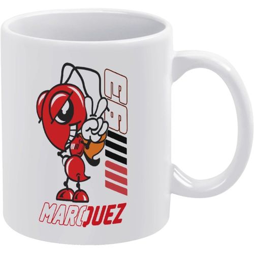 Marc Marquez Tasse Blanche Tasse À Café En Céramique Grande Capacité Facile À Nettoyer Adaptée Au Bureau À Domicile 330 Ml