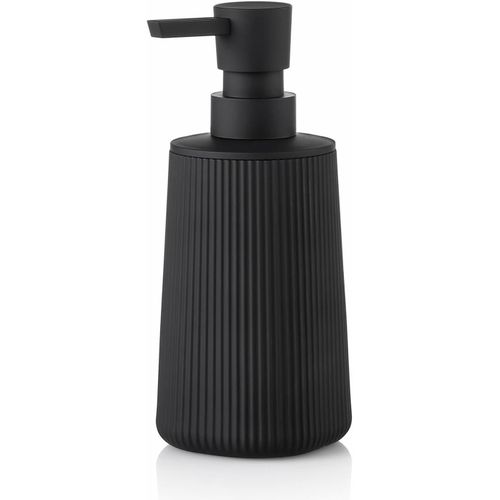 KAL-Distributeur De Savon Moderne Pour Salle De Bain Et Cuisine, Noir, À Pompe, Pour Salle De Bain Et Plans De Travail