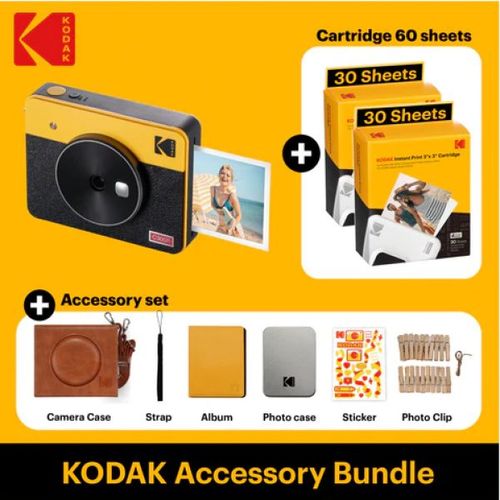 Kodak mini shot 3 ERA jaune 3X3 + 60feuilles + KIT d'accessoires