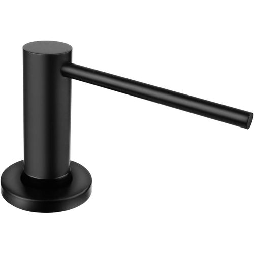 KAL-Distributeur Savon Encastrable Pour Cuisine Et Salle De Bain, Avec Pompe En Acier Inoxydable, Bouteille De 500 Ml, Remplissage Du Haut, Noir