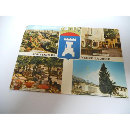 Dep 06 Alpes Maritimes Carte Couleur Multi Vues De 1971 Vence La Jolie Cite Des Peintres Blason Ecusson Armoiries Edit Cap A 677