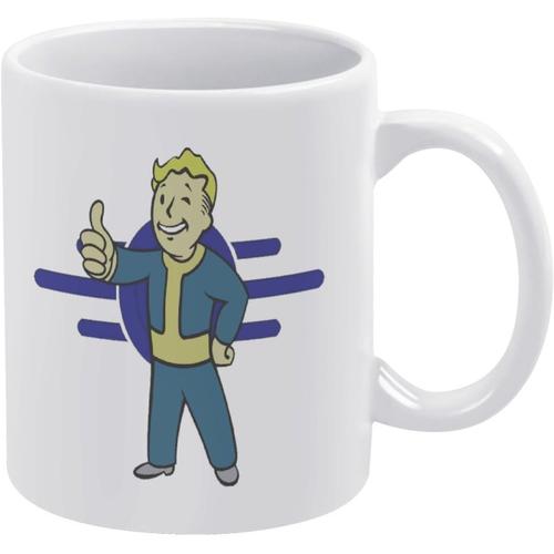 Fallout 4 Shelter Boy Tasse À Café En Céramique Blanche Grande Capacité Facile À Nettoyer Convient Pour Une Utilisation À Domicile Ou Au Bureau 330 Ml