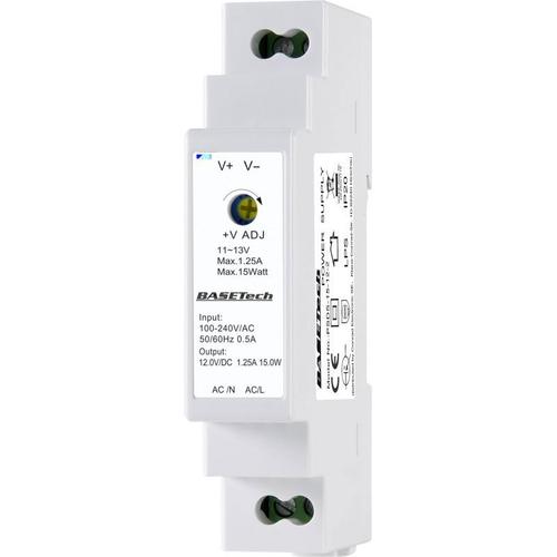 Basetech Bloc d'alimentation DIN Rail (15?W), Alimentation PC, Blanc