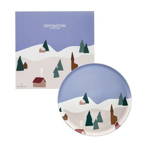 Degrenne - Destination Montagne Plat À Tarte 32 Cm  - Bleu