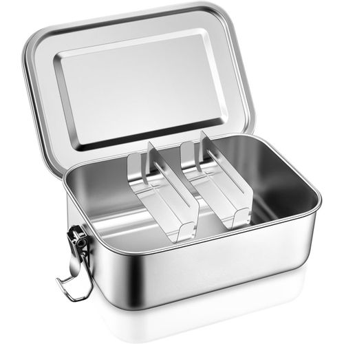 Kal-Boîte À Lunch, Boîte À Bento En Acier Inoxydable 850ml Pour Enfants Et Adultes, Lunchbox Avec Séparateur Amovible Pour Le Pique-Nique, Boîtes Bento Pour L'école Et Le Travail