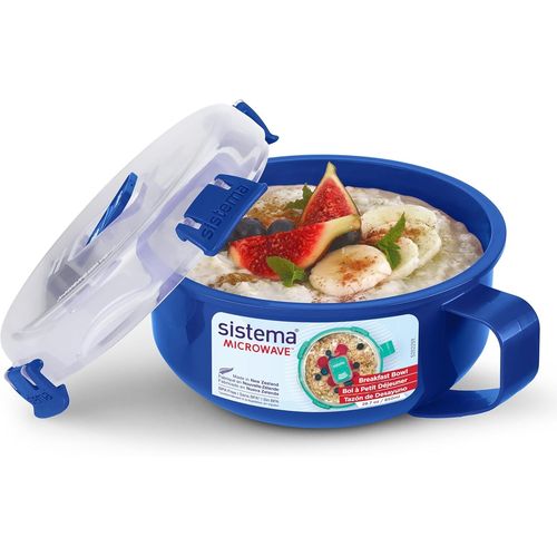 Kal-Microwave Bol Petit-Déjeuner | Récipient Micro-Ondes Rond Avec Couvercle | 850 Ml | Sans Bpa | Couleurs Assorties | 1 Pièce