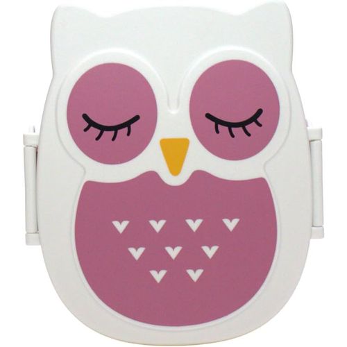 Kal-Yuko B - Bento Lunch Box Chouette Rose - Boîte À Goûter Pour Enfant Et Adulte - Boîte À Dejeuner - Lunchbox Hermétique & Sans Bpa - Convient Pour Micro-Onde & Lave-Vaisselle