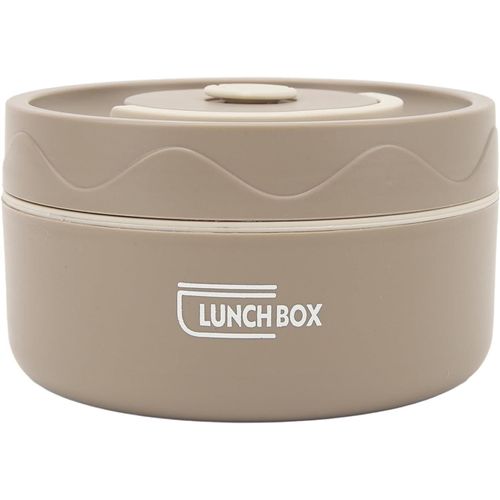 Kal-Boîte À Déjeuner Thermique Ronde Double Couche En Acier Inoxydable 304 - 420 Ml - Bleu Foncé - Type Micro-Ondes - Pour Enfants, Adultes, Garçons, École, Bureau, Extérieur (Style Isotherme,
