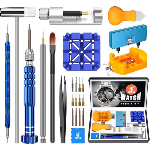Kal-Kit Outil Montre,Kit Changement Pile ,Chasse Goupille ,Outil Montre Bracelet,Tournevis Reparation,Ouvre Boitier,Montre Demontage