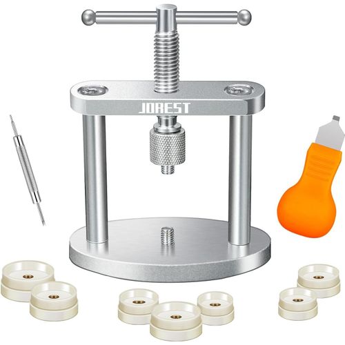 Kal-Presse De Boîtier Montre, Outil Pour Ouvre Et Fermer Boitier Montre, Kit Changement Pile Montre, Kit Reparation Montre, Avec Manuel D'instruction, Pour Les Cadrans Ronds Uniquement
