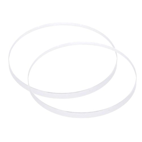 Kal-2pcs Verre De Montre En Cristal Transparent 43,5 Mm De Diamètre, 3 Mm D'épaisseur, Rond, Plat, En Verre Minéral À Haute Transmittance, Pièce Rechange Pour Réparateur De Montres