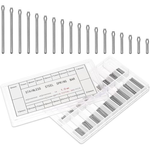Kal-Lot De 360 Goupilles Fendues De Montre De 6 À 23 Mm En Acier Inoxydable Pour Réparation De Bracelet De Montre