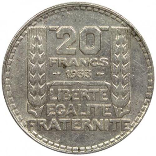 10 Pièces 20 Francs Epi Turin Rameaux Longs Tb/Ttb 1933